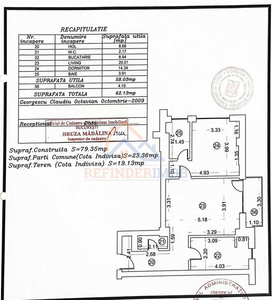 Campia Libertatii Vanzare 2 camere 62mp
